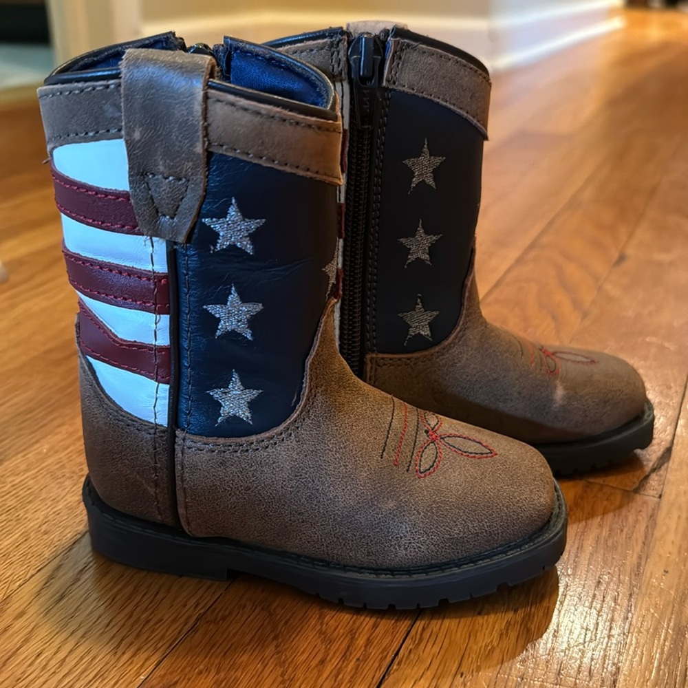 Masterson Boot Company Toddler Sz 6 Americana Traditional Western Cowboy Boots.